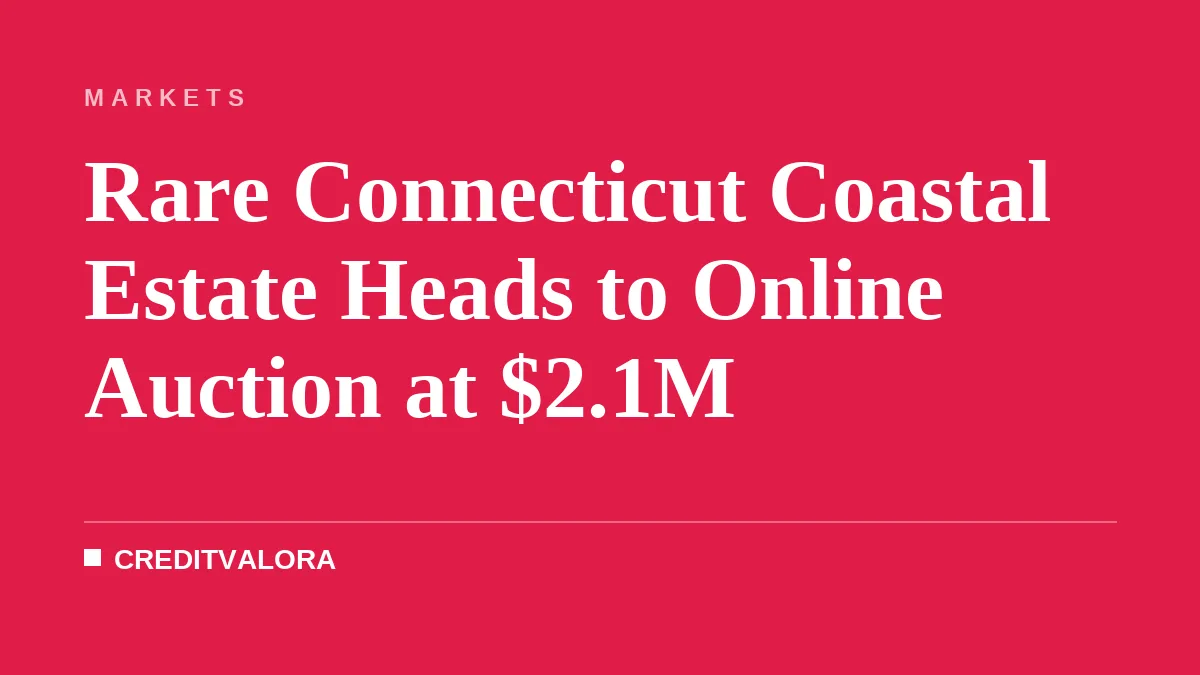 Rare Connecticut Coastal Estate Heads to Online Auction at $2.1M