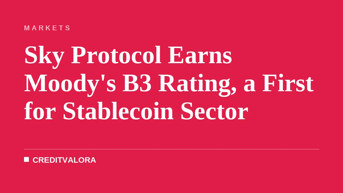 Sky Protocol Earns Moody's B3 Rating, a First for Stablecoin Sector
