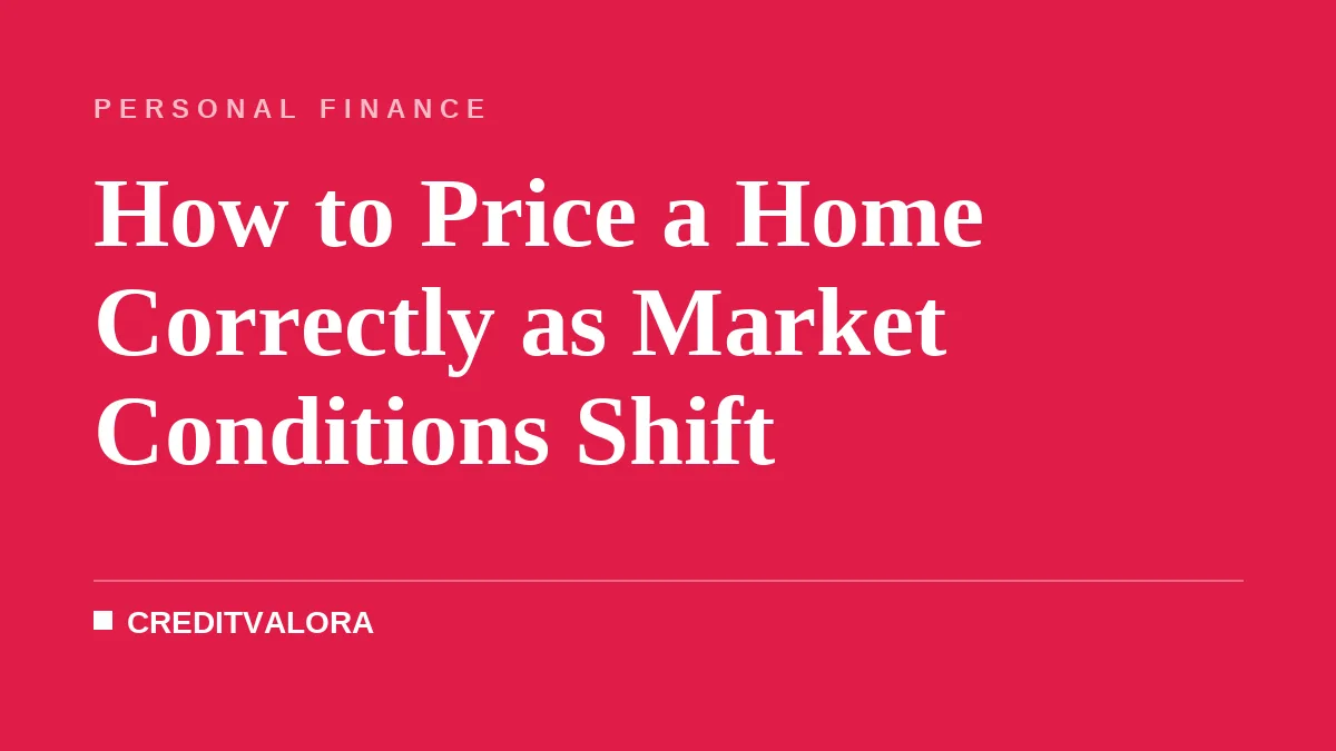 How to Price a Home Correctly as Market Conditions Shift