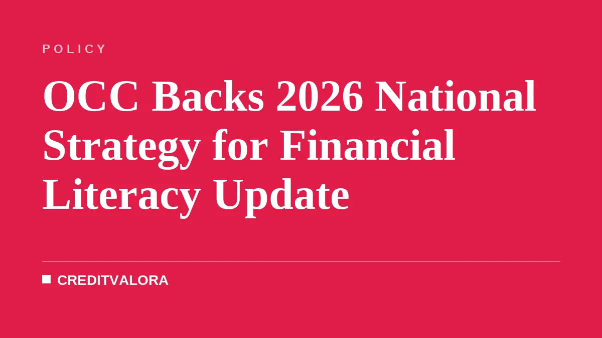 OCC Backs 2026 National Strategy for Financial Literacy Update