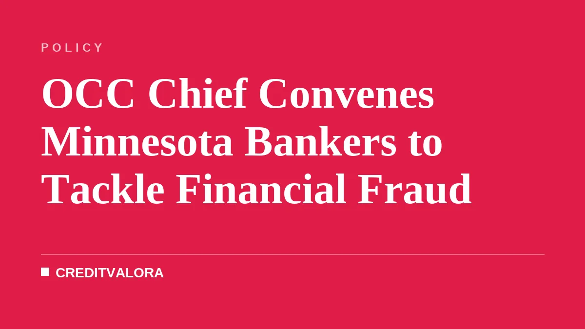 OCC Chief Convenes Minnesota Bankers to Tackle Financial Fraud
