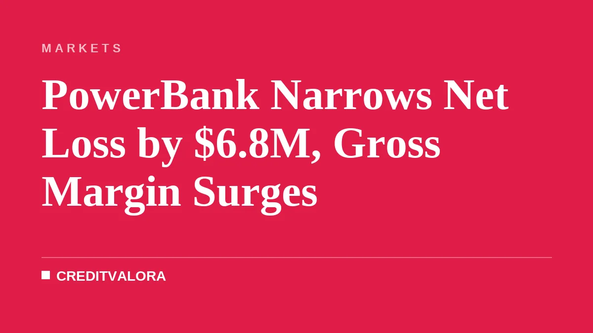 PowerBank Narrows Net Loss by $6.8M, Gross Margin Surges