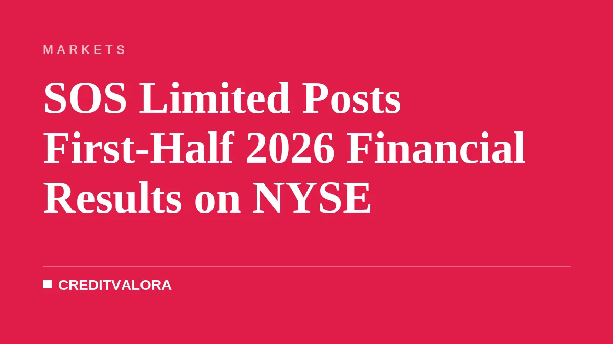SOS Limited Posts First-Half 2026 Financial Results on NYSE