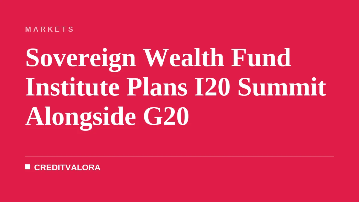Sovereign Wealth Fund Institute Plans I20 Summit Alongside G20