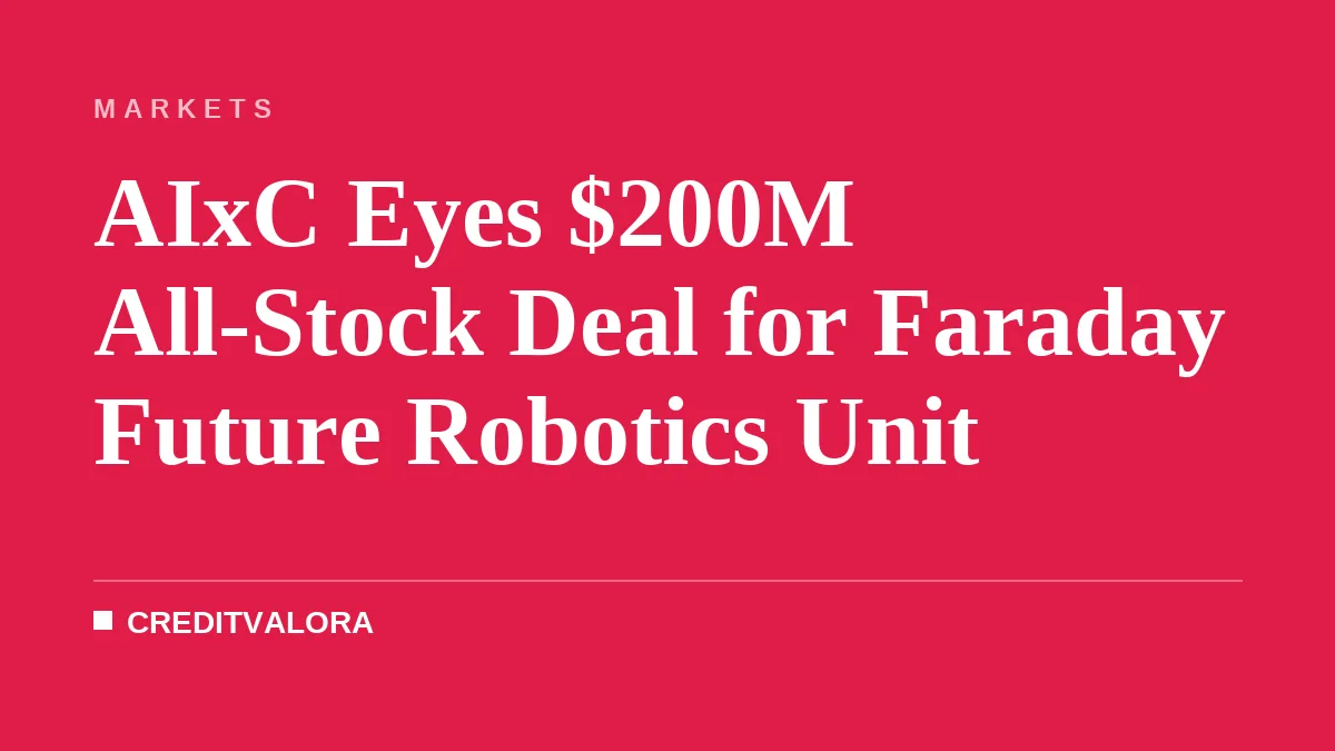 AIxC Eyes $200M All-Stock Deal for Faraday Future Robotics Unit