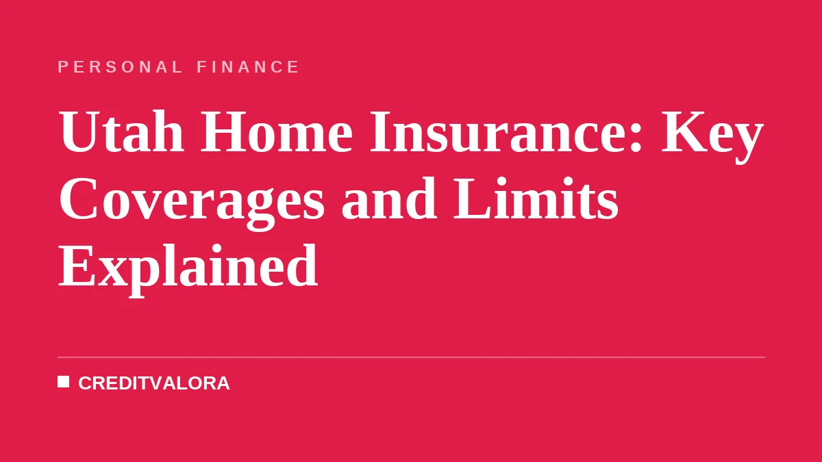 Utah Home Insurance: Key Coverages and Limits Explained