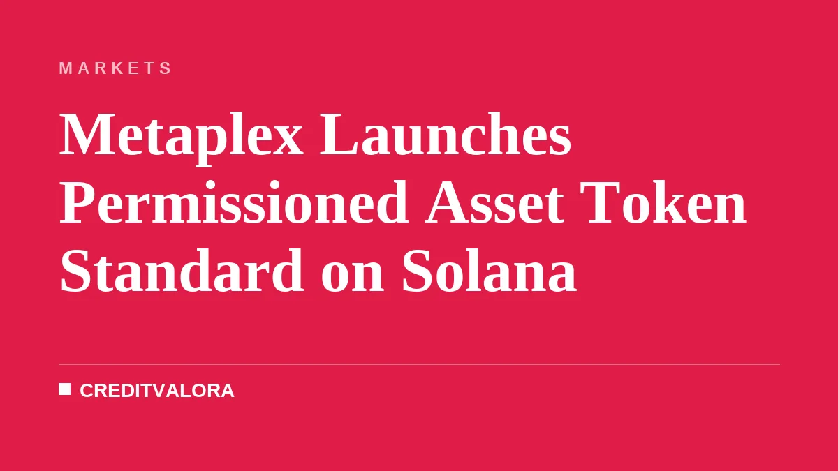 Metaplex Launches Permissioned Asset Token Standard on Solana