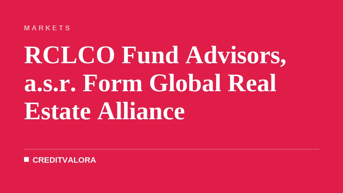 RCLCO Fund Advisors, a.s.r. Form Global Real Estate Alliance