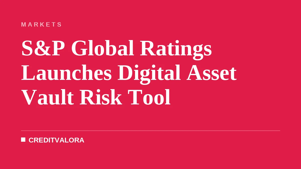 S&P Global Ratings Launches Digital Asset Vault Risk Tool