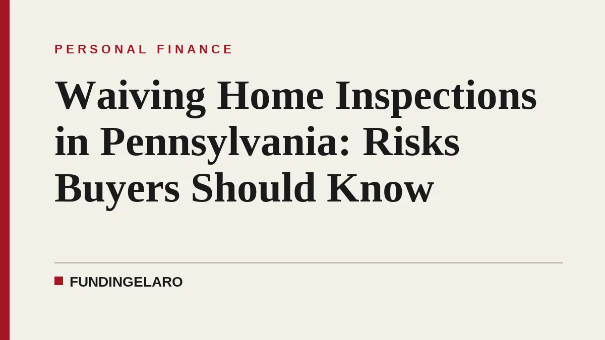 Waiving Home Inspections in Pennsylvania: Risks Buyers Should Know