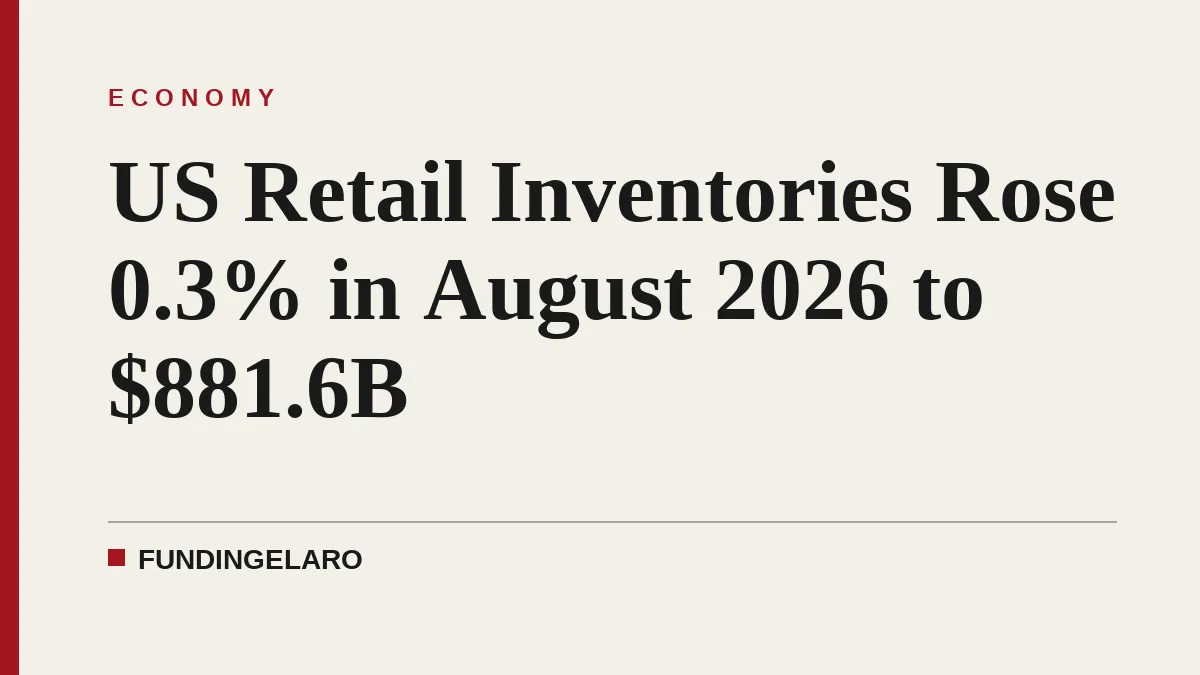 US Retail Inventories Rose 0.3% in August 2026 to $881.6B