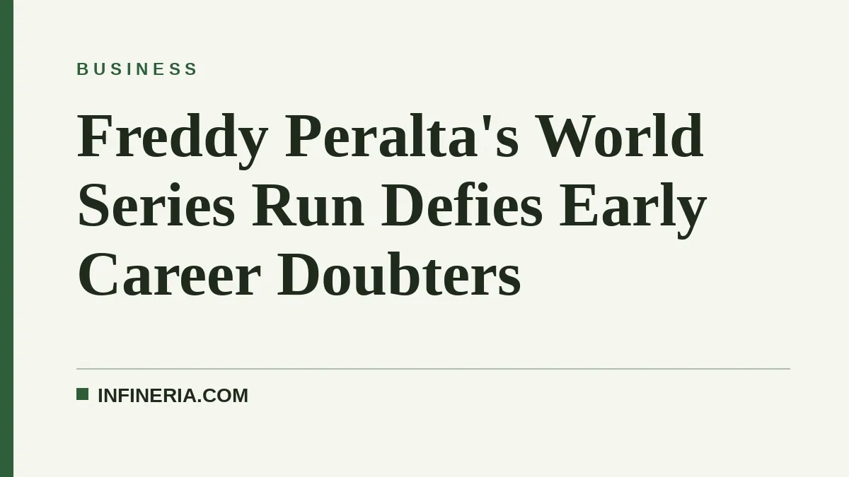 Freddy Peralta's World Series Run Defies Early Career Doubters