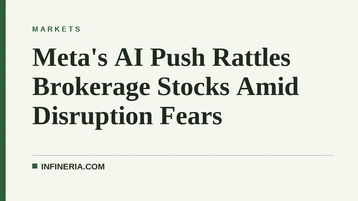 Meta's AI Push Rattles Brokerage Stocks Amid Disruption Fears