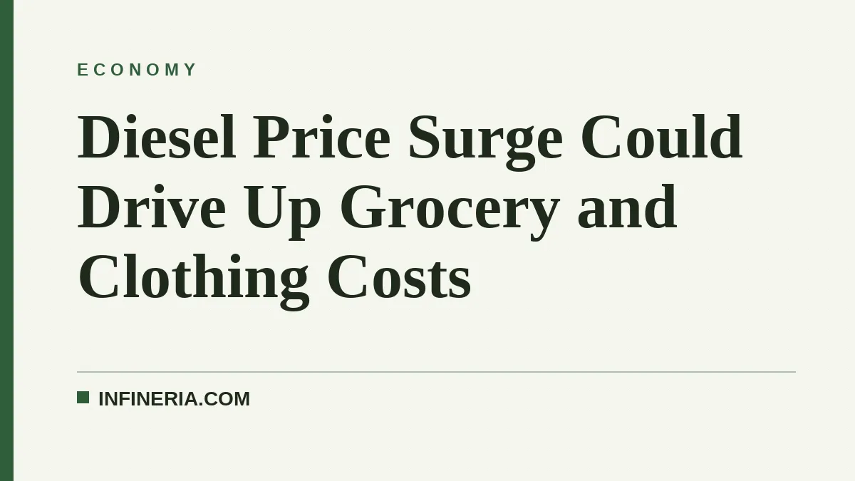 Diesel Price Surge Could Drive Up Grocery and Clothing Costs
