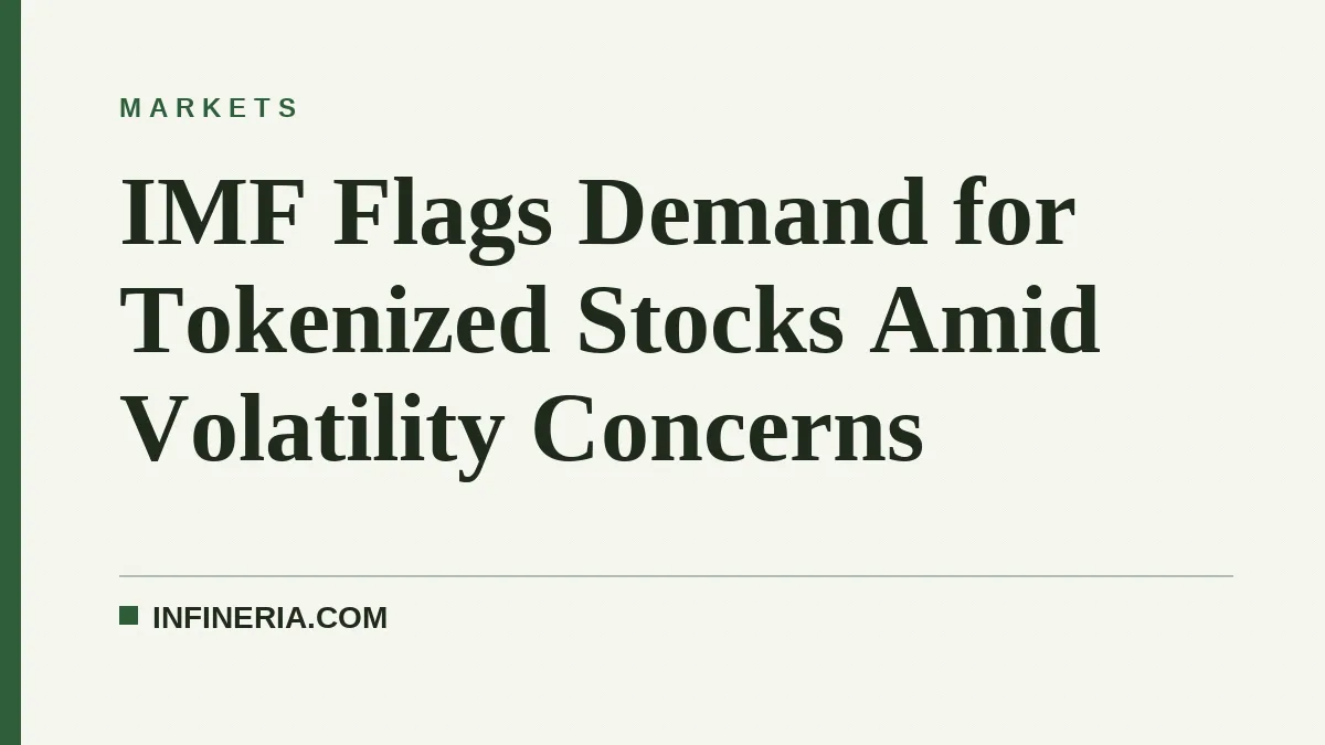 IMF Flags Demand for Tokenized Stocks Amid Volatility Concerns
