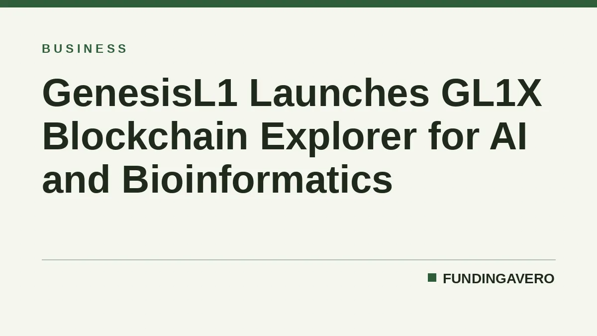 GenesisL1 Launches GL1X Blockchain Explorer for AI and Bioinformatics