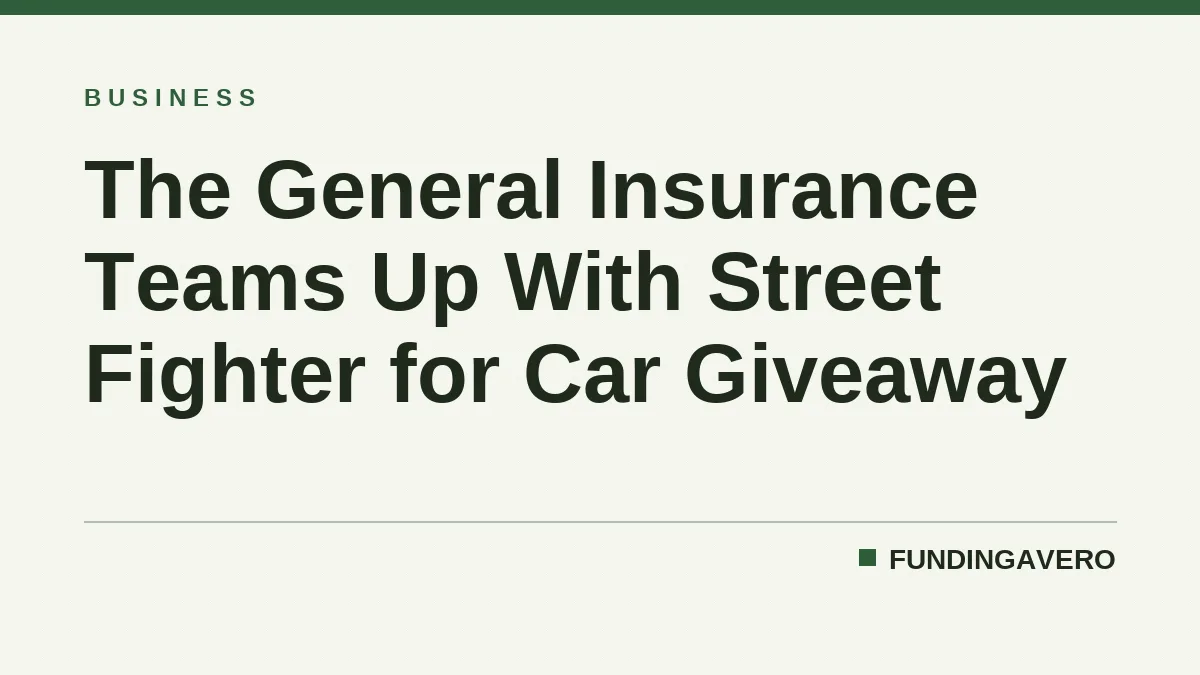 The General Insurance Teams Up With Street Fighter for Car Giveaway