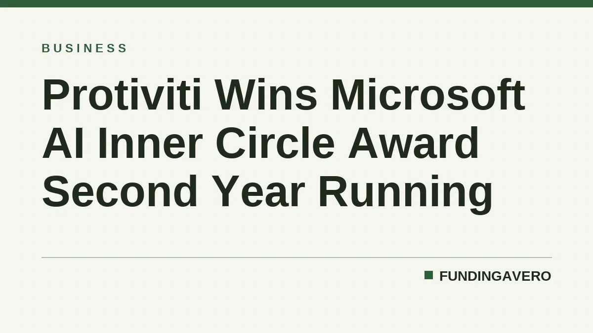 Protiviti Wins Microsoft AI Inner Circle Award Second Year Running