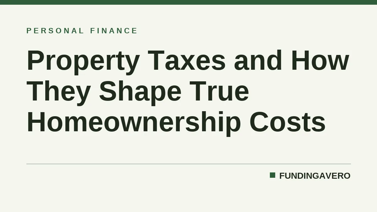 Property Taxes and How They Shape True Homeownership Costs