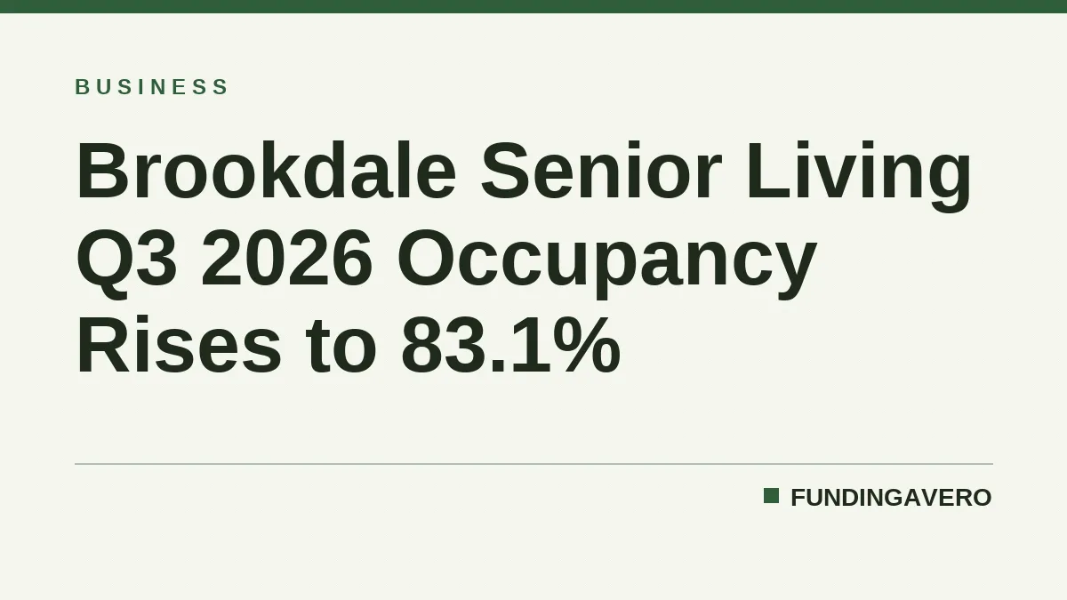 Brookdale Senior Living Q3 2026 Occupancy Rises to 83.1%