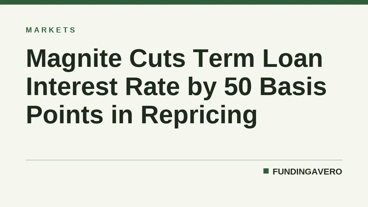 Magnite Cuts Term Loan Interest Rate by 50 Basis Points in Repricing