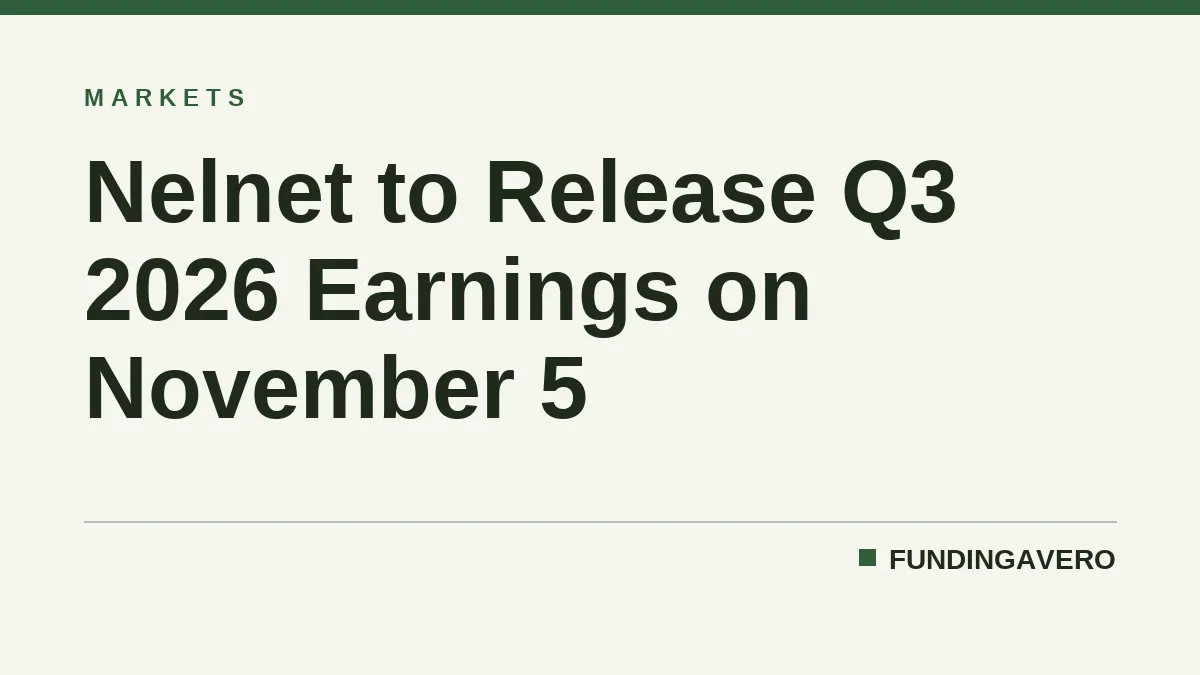 Nelnet to Release Q3 2026 Earnings on November 5