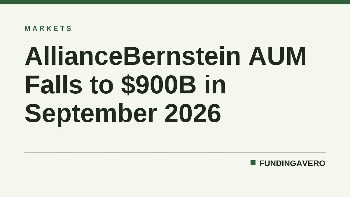 AllianceBernstein AUM Falls to $900B in September 2026
