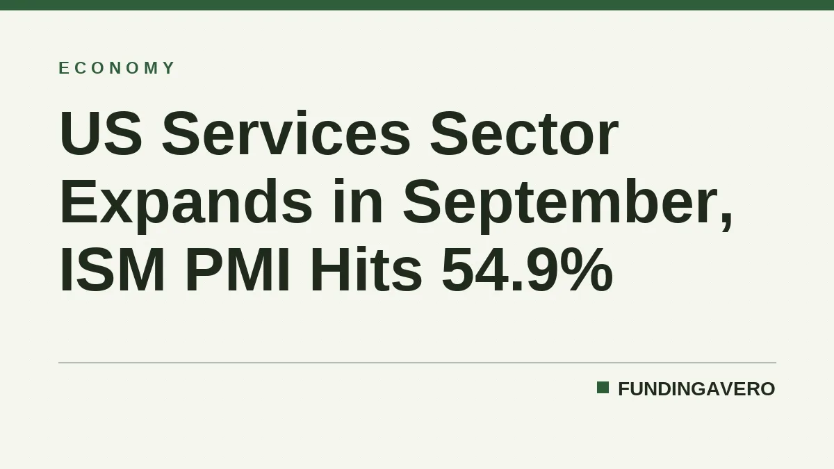 US Services Sector Expands in September, ISM PMI Hits 54.9%