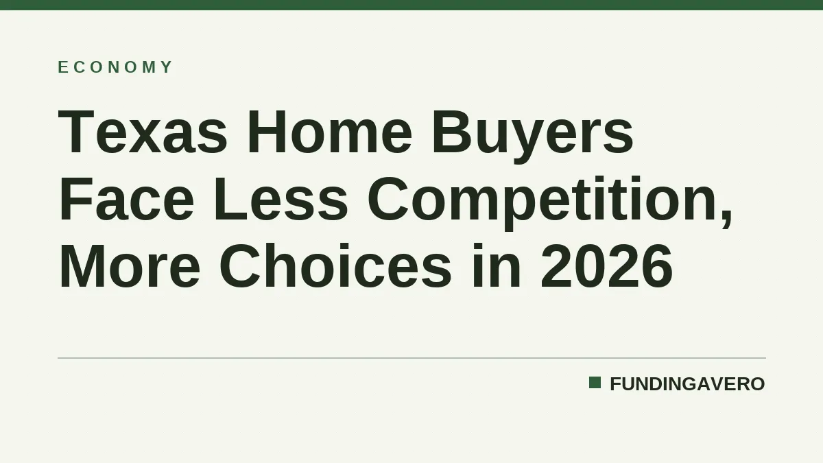 Texas Home Buyers Face Less Competition, More Choices in 2026