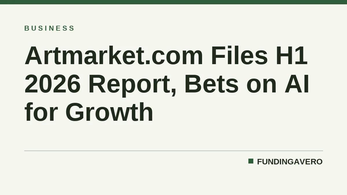Artmarket.com Files H1 2026 Report, Bets on AI for Growth