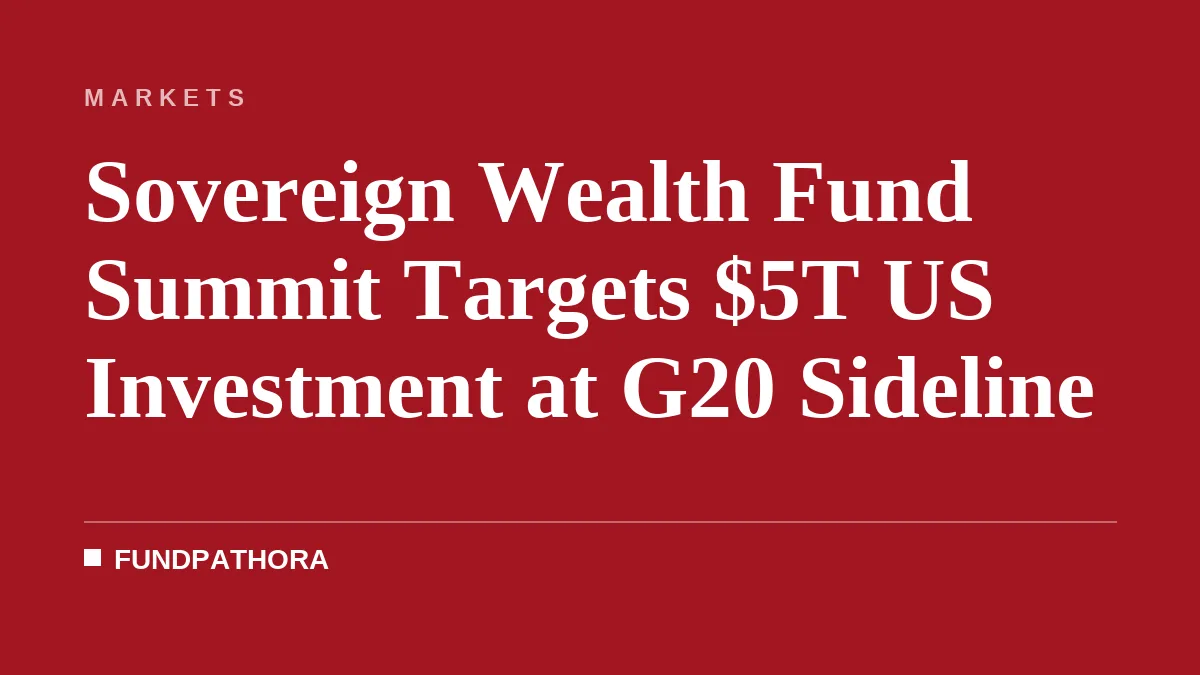 Sovereign Wealth Fund Summit Targets $5T US Investment at G20 Sideline