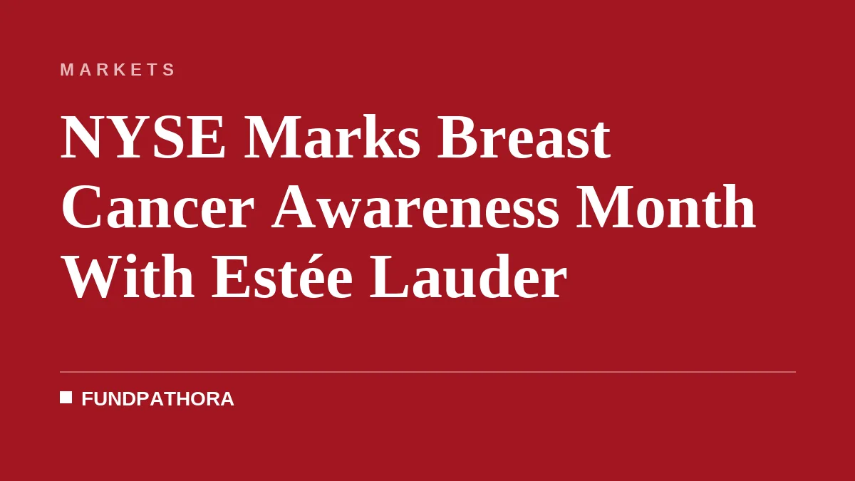 NYSE Marks Breast Cancer Awareness Month With Estée Lauder