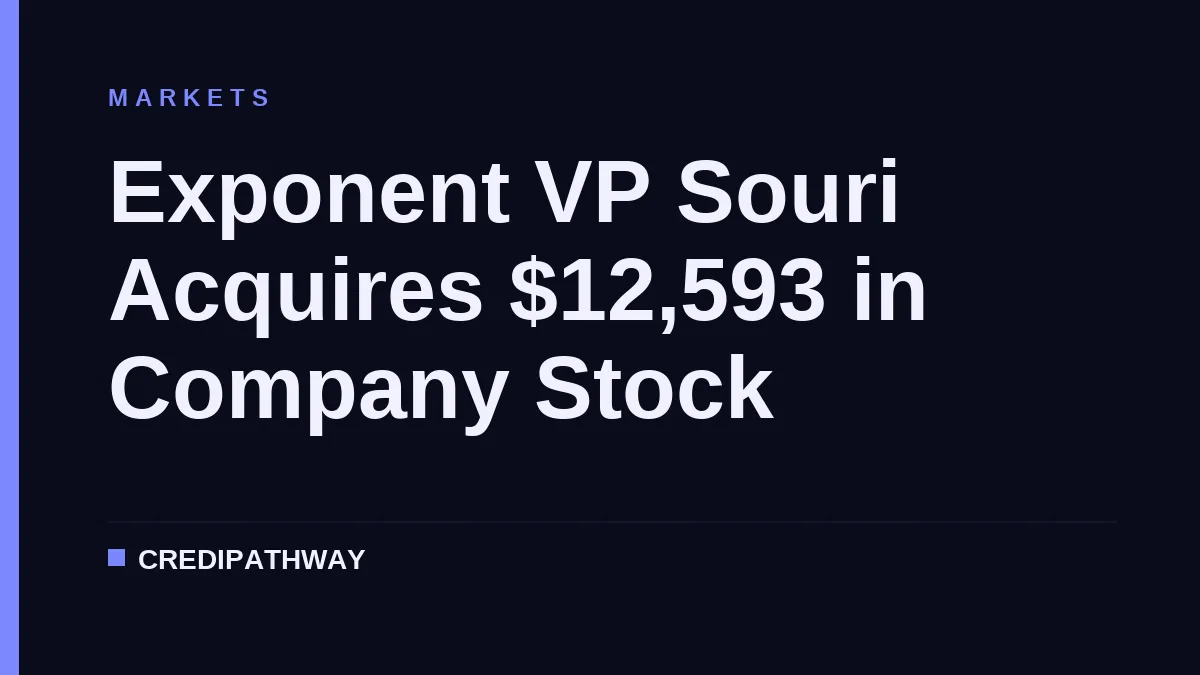 Exponent VP Souri Acquires $12,593 in Company Stock