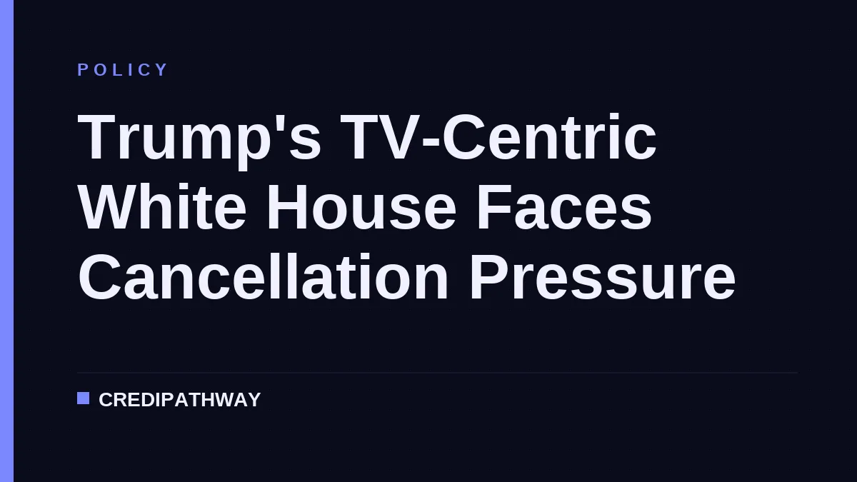 Trump's TV-Centric White House Faces Cancellation Pressure