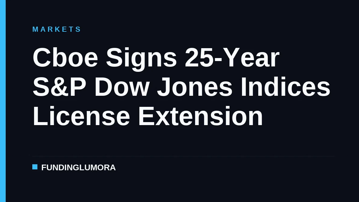 Cboe Signs 25-Year S&P Dow Jones Indices License Extension
