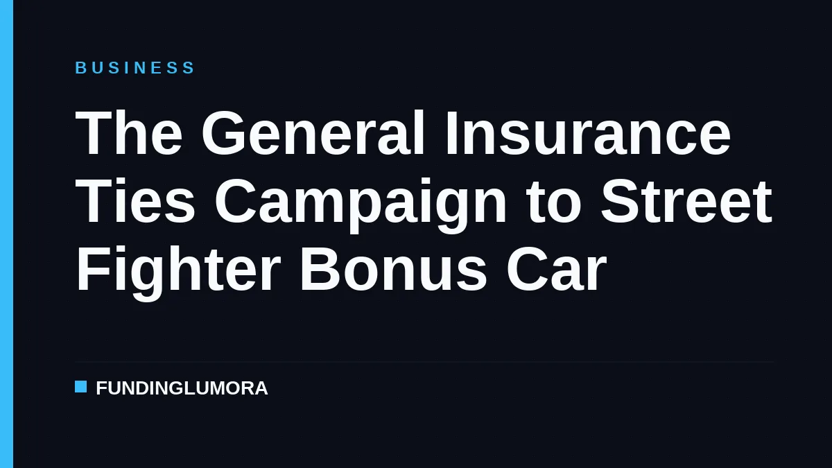The General Insurance Ties Campaign to Street Fighter Bonus Car