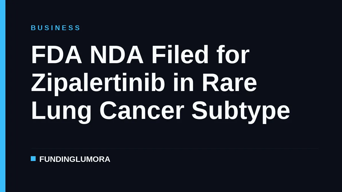 FDA NDA Filed for Zipalertinib in Rare Lung Cancer Subtype