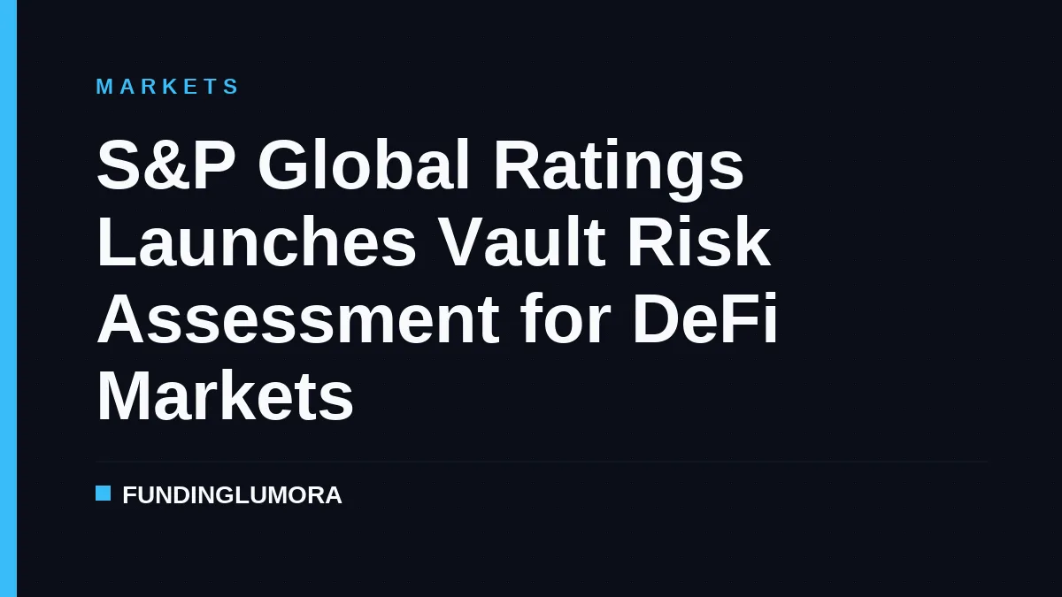 S&P Global Ratings Launches Vault Risk Assessment for DeFi Markets