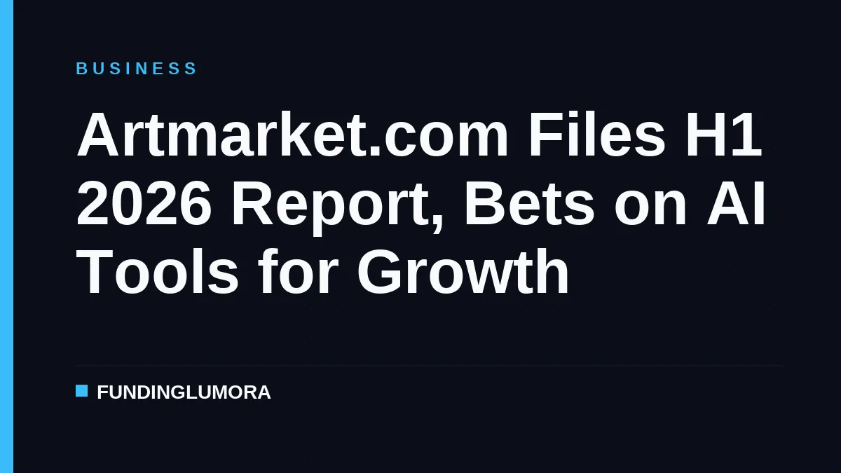 Artmarket.com Files H1 2026 Report, Bets on AI Tools for Growth