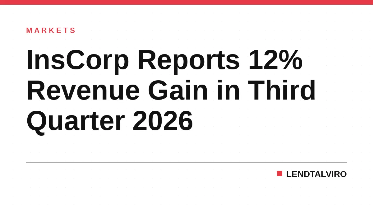 InsCorp Reports 12% Revenue Gain in Third Quarter 2026