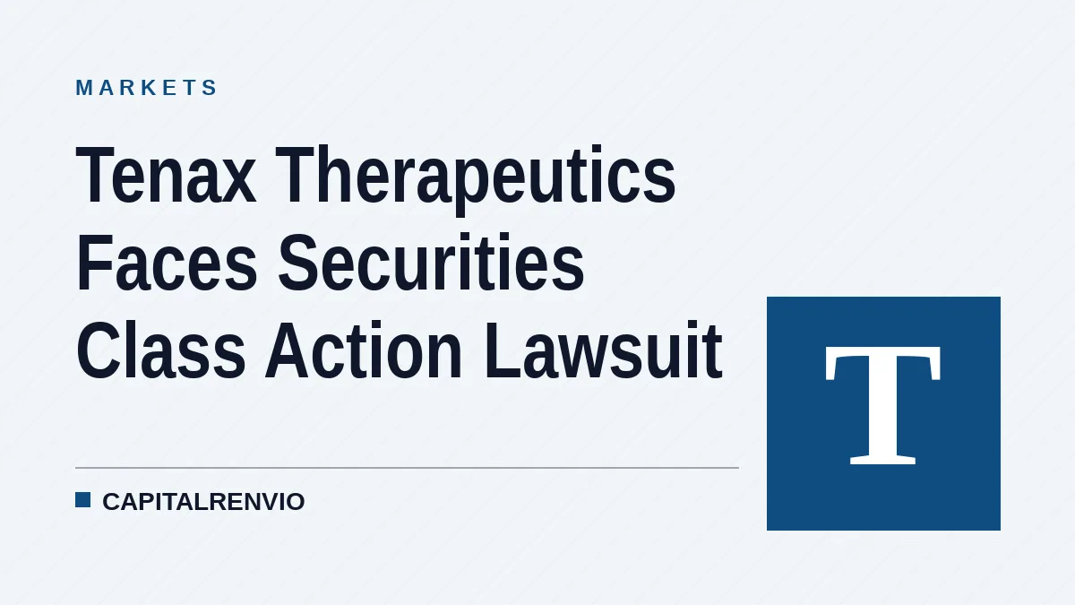 Tenax Therapeutics Faces Securities Class Action Lawsuit