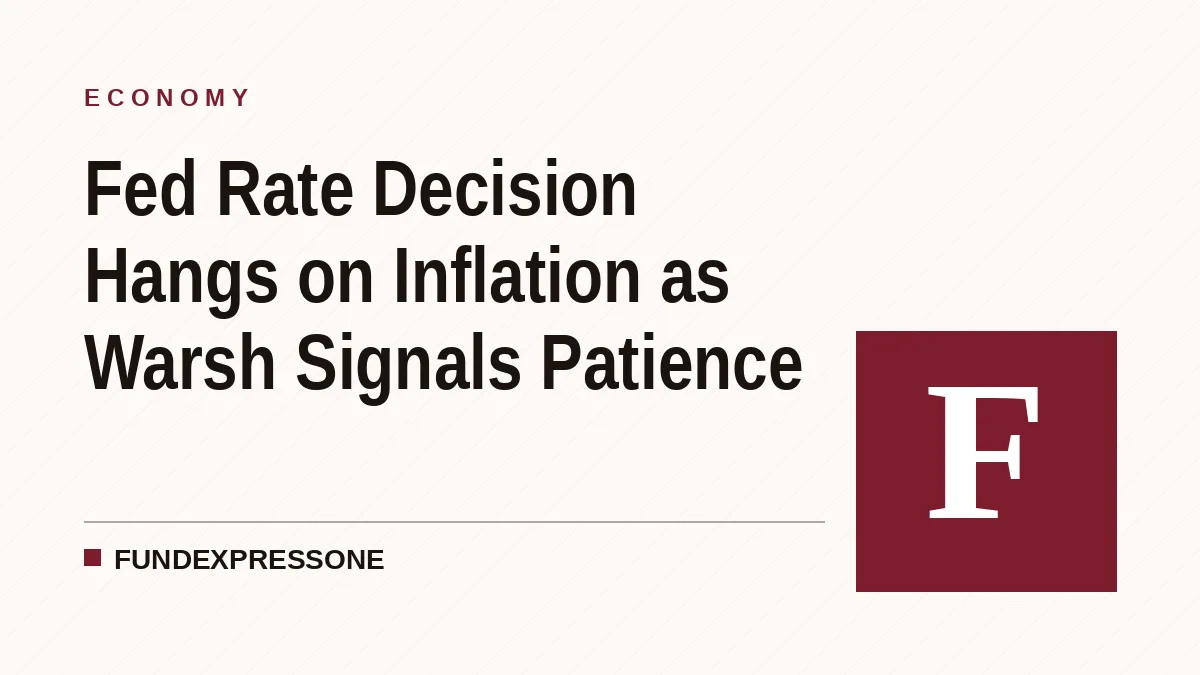 Fed Rate Decision Hangs on Inflation as Warsh Signals Patience