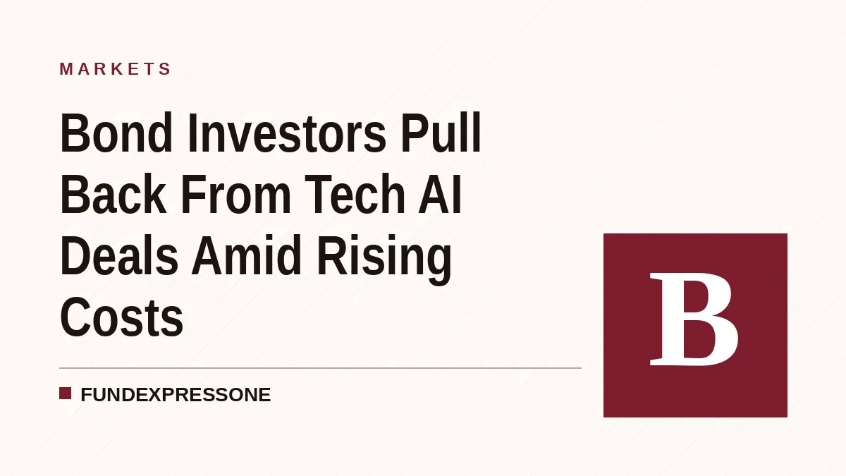 Bond Investors Pull Back From Tech AI Deals Amid Rising Costs