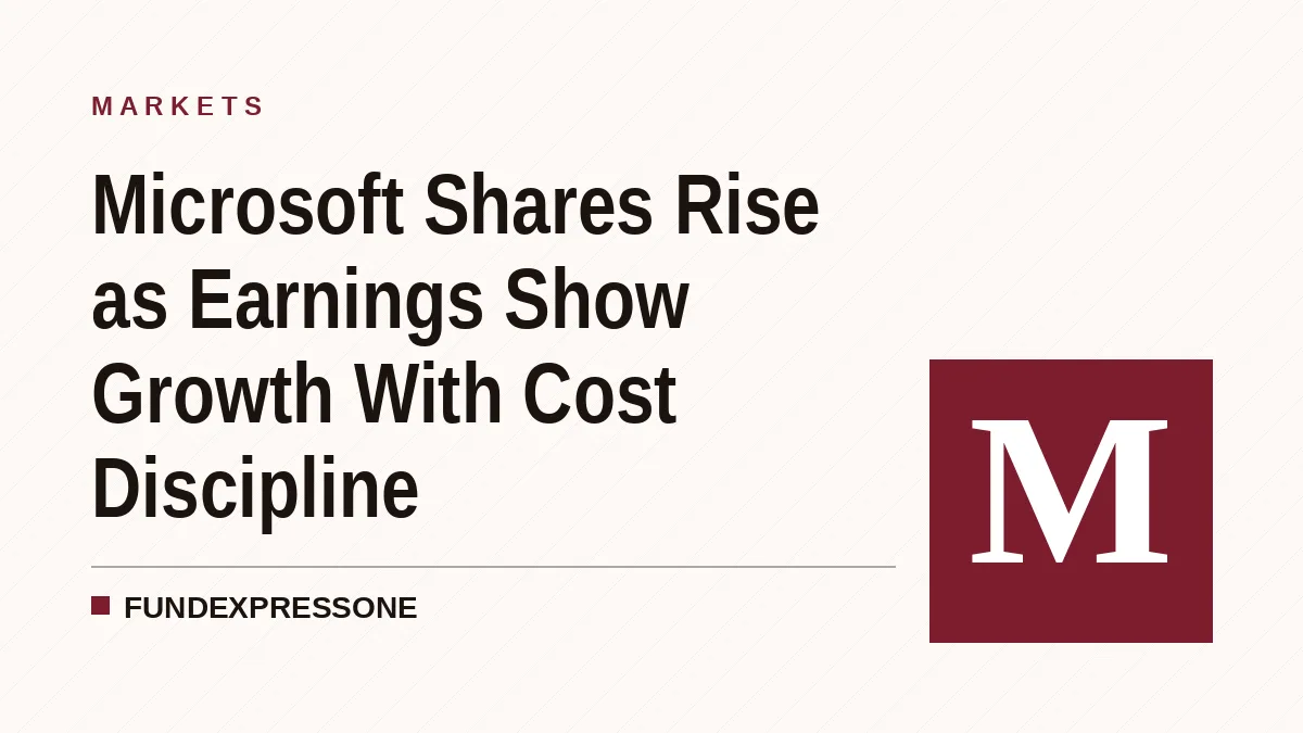 Microsoft Shares Rise as Earnings Show Growth With Cost Discipline
