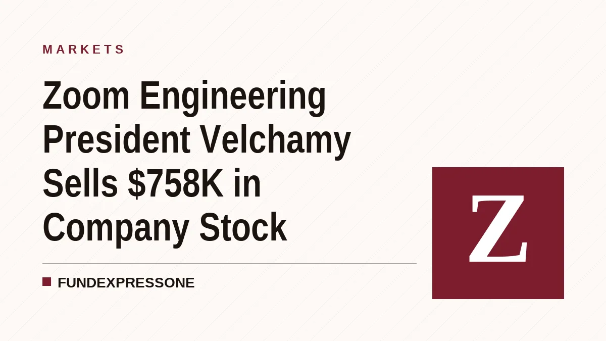 Zoom Engineering President Velchamy Sells $758K in Company Stock