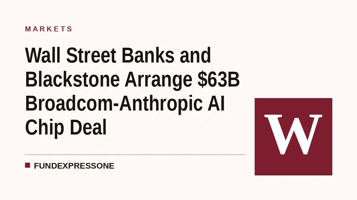 Wall Street Banks and Blackstone Arrange $63B Broadcom-Anthropic AI Chip Deal