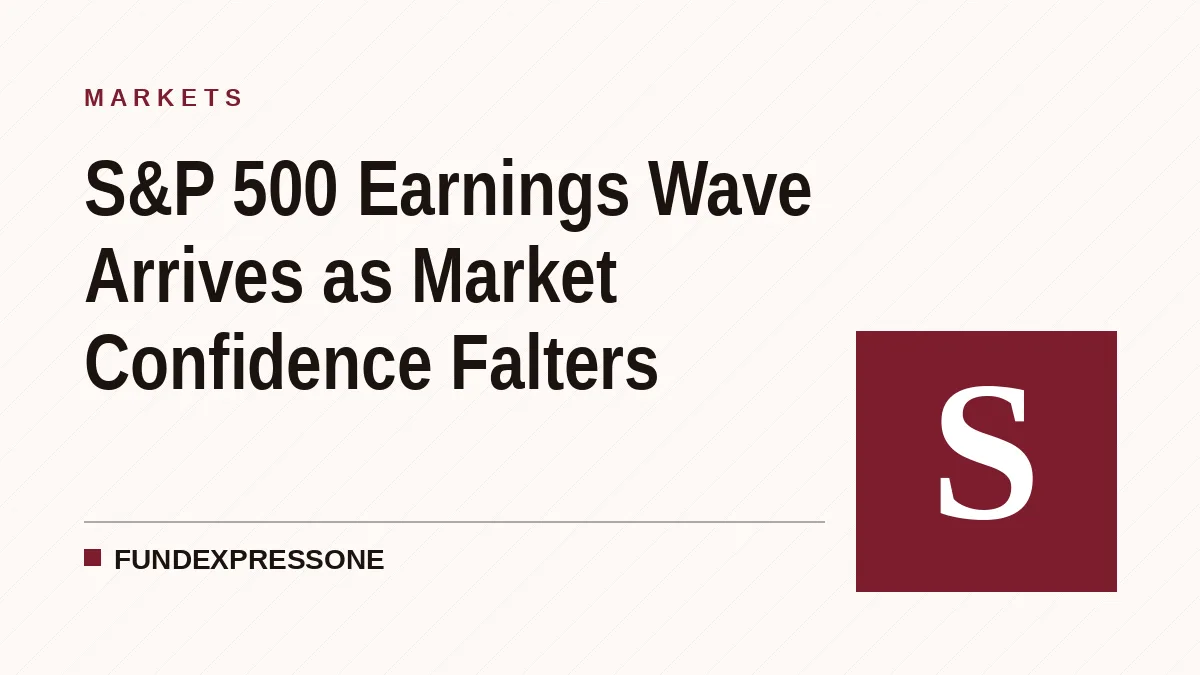 S&P 500 Earnings Wave Arrives as Market Confidence Falters