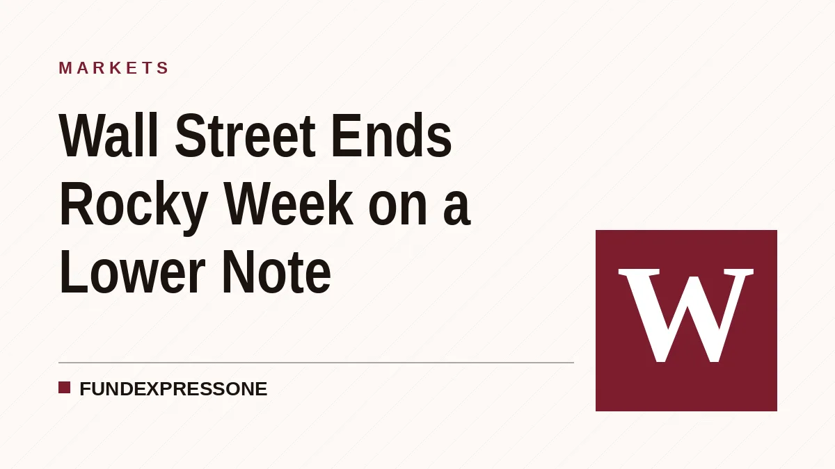 Wall Street Ends Rocky Week on a Lower Note
