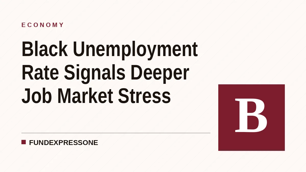 Black Unemployment Rate Signals Deeper Job Market Stress