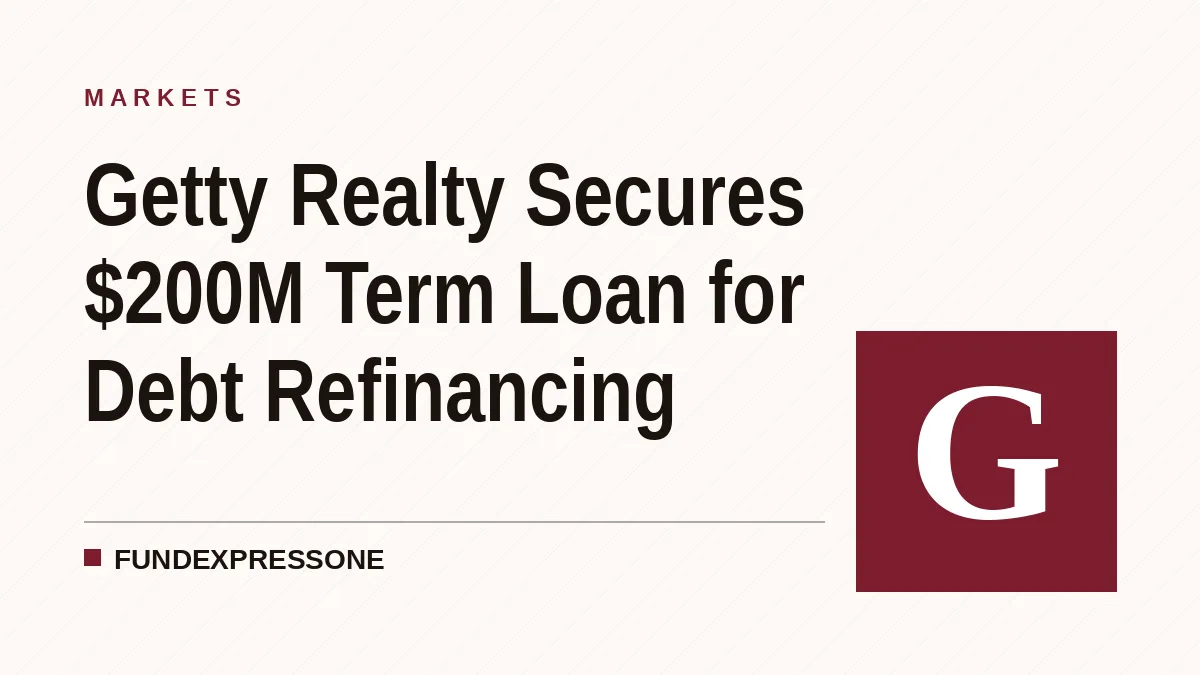 Getty Realty Secures $200M Term Loan for Debt Refinancing